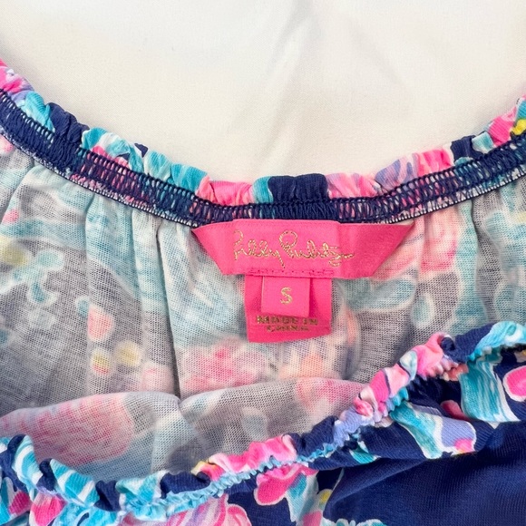 Lilly Pulitzer SMALL Loro Cotton Swing Dress in Corsica Blue Toucan Party - Picture 6 of 6